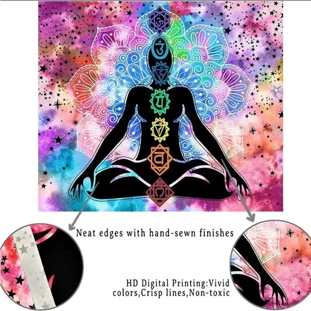 Chakra tapestry zen yoga
